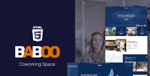 коворкинг офис html5 шаблон сайта