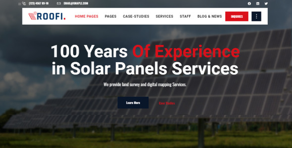 альтернативная и возобновляемая энергетика wordpress тема