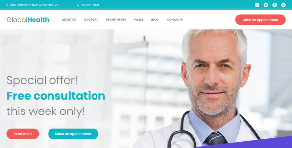 шаблон doctor &amp; medical moto cms 3