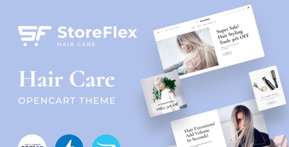 Storeflex Hair Care Online Store OpenCart Template