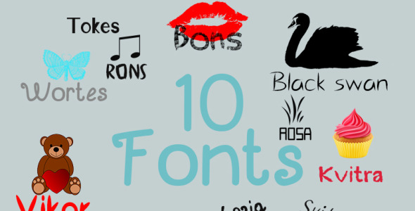 Шрифт на тему графика