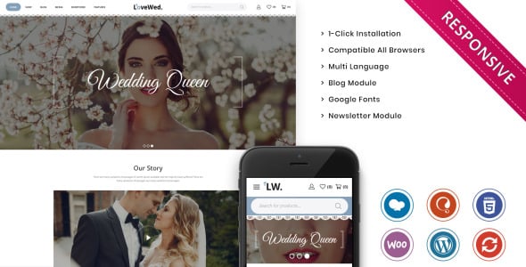 The Wedding Store Responsive WooCommerce Theme