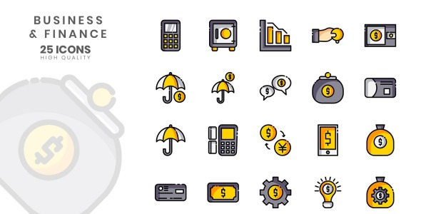 Набор иконок на тему графика