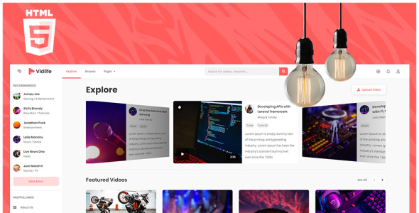 видео обмен html шаблон сайта