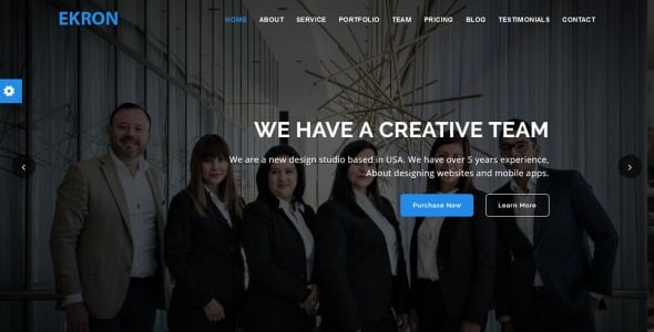 Material design Agency Landing Page Template
