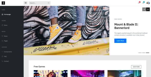 ESports, Online Game and Gaming Store HTML