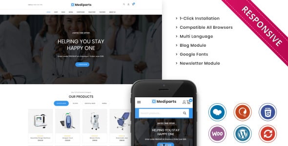 The Medical Store Responsive WooCommerce Theme