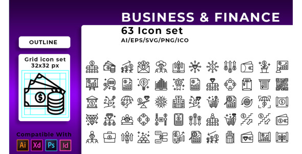 Набор иконок на тему графика