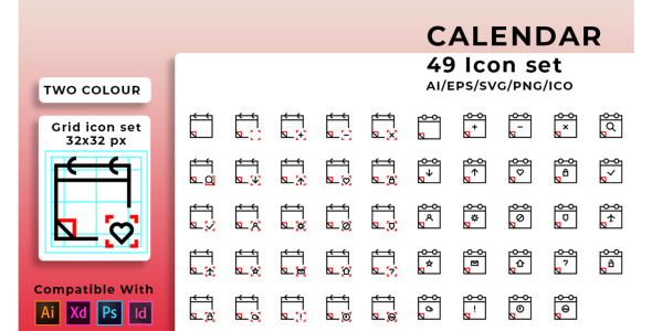 Набор иконок на тему графика
