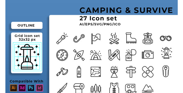 Набор иконок на тему графика