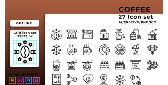 Набор иконок на тему графика