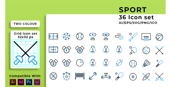 Набор иконок на тему графика