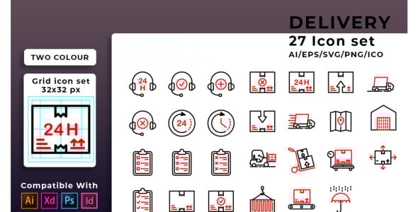 Набор иконок на тему графика