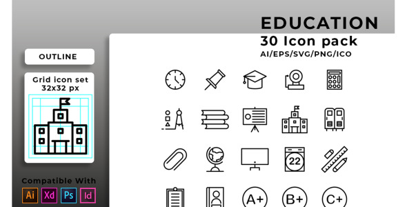 Набор иконок на тему графика
