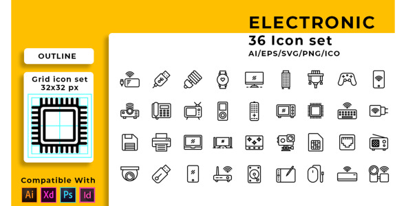 Набор иконок на тему графика