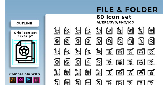 Набор иконок на тему графика