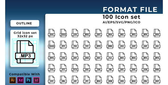 Набор иконок на тему графика