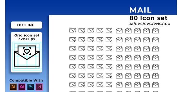 Набор иконок на тему графика