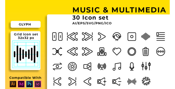 Набор иконок на тему графика