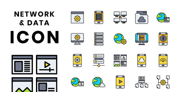 Набор иконок на тему графика