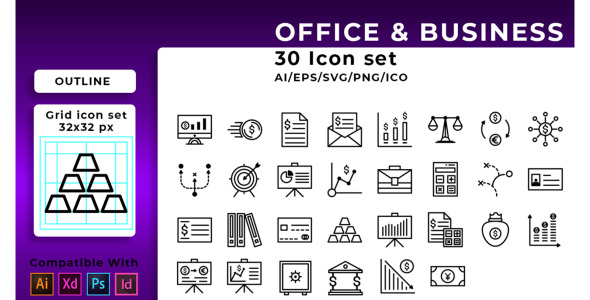 Набор иконок на тему графика