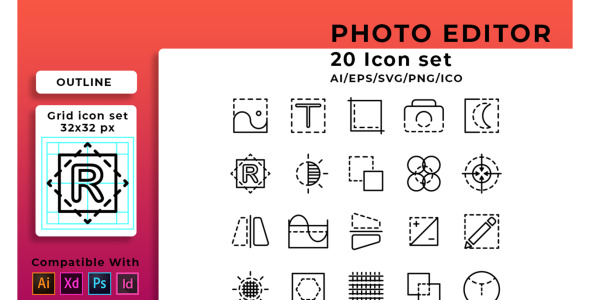 Набор иконок на тему графика