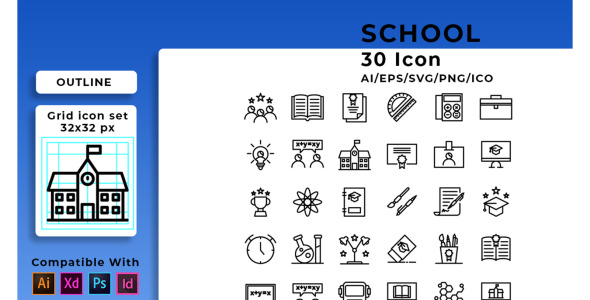 Набор иконок на тему графика