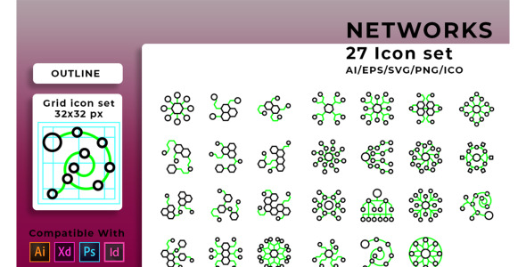 Набор иконок на тему графика