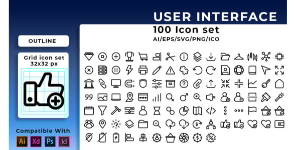Набор иконок на тему графика