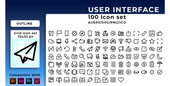 Набор иконок на тему графика