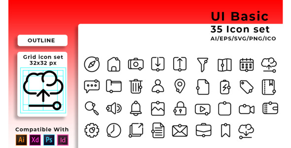 Набор иконок на тему графика