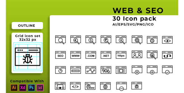 Набор иконок на тему графика