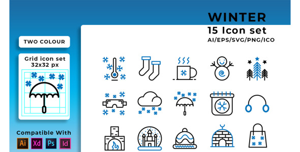 Набор иконок на тему графика
