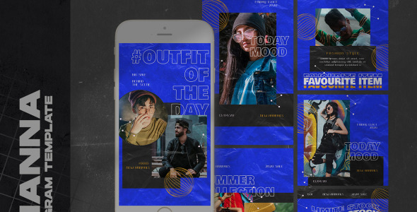 Шаблон для соцсетей на тему графика