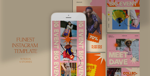 Шаблон для соцсетей на тему графика