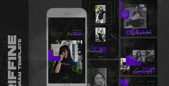 Шаблон для соцсетей на тему графика