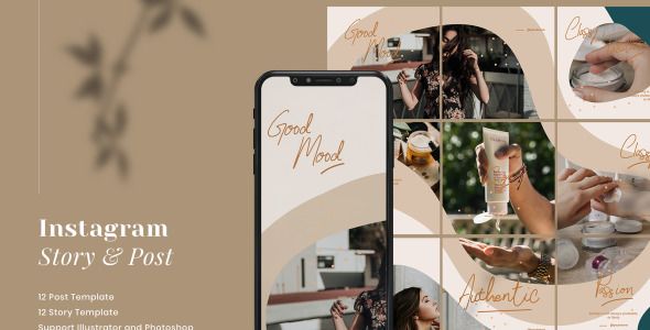 Шаблон для соцсетей на тему графика