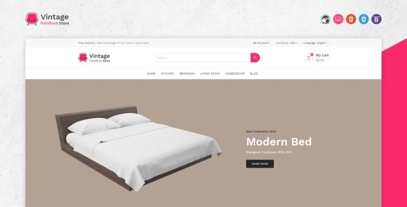 Vintage Furniture PrestaShop Theme