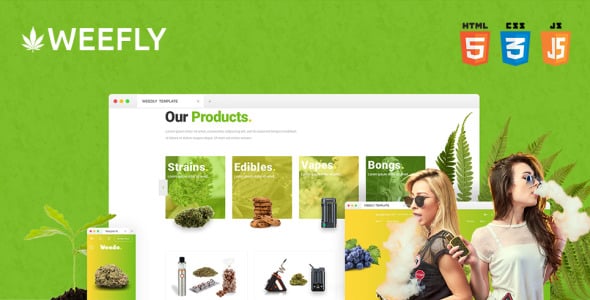 Multipurpose Cannabis and Marijuana Shop Website Template