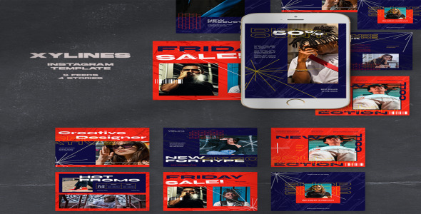 Шаблон для соцсетей на тему графика