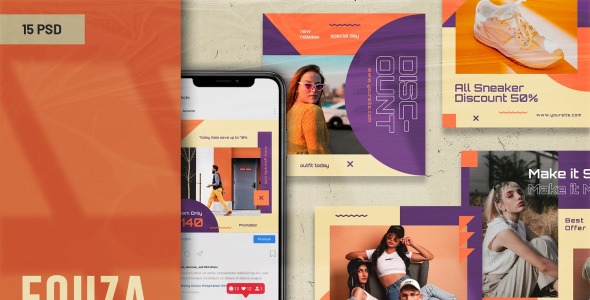 Шаблон для соцсетей на тему графика