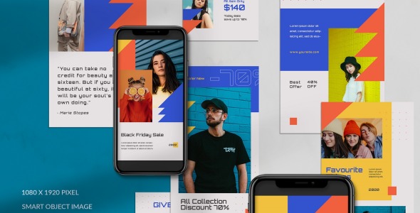 Шаблон для соцсетей на тему графика