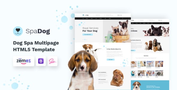 шаблон сайта салона груминга собак