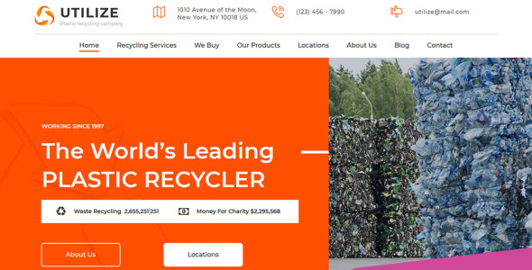 plastic recycling moto cms 3 шаблон