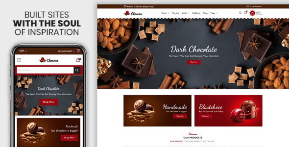 шоколадная отзывчивая тема shopify