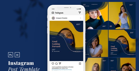 Шаблон для соцсетей на тему графика