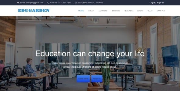 Education Responsive Landing Page Template