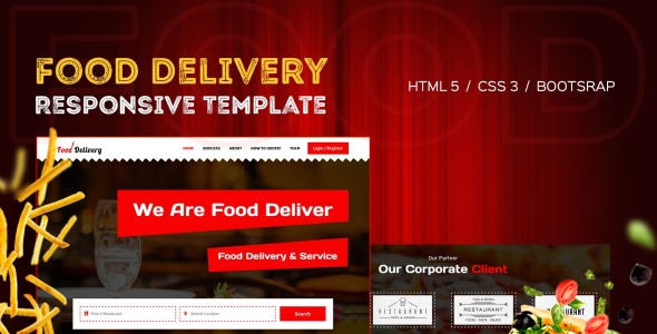 шаблон сайта онлайн доставки еды