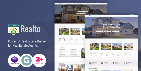 realto real estate wordpress тема