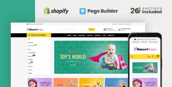 умные игрушки магазин shopify тема